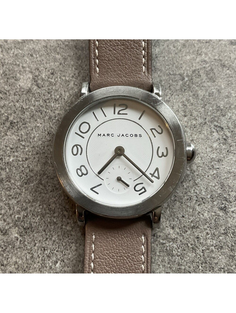 Marc Jacobs Womens Watch 36mm White Dial Leather MJ1468 Stainless Case A14